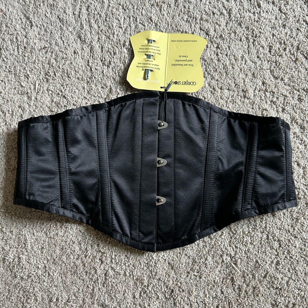 Corset Story Black Corset Steel Boned Underbust